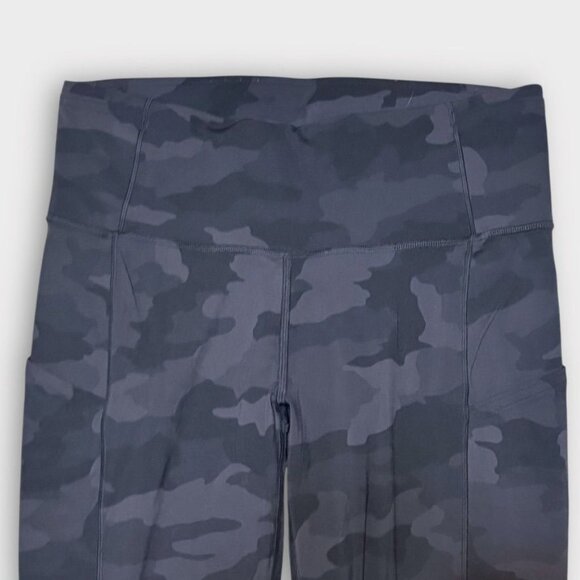 Lululemon Fast Free Tight 8 *Non-Reflective Brushed Nulux 28" Black Camo EUC - Picture 8 of 8